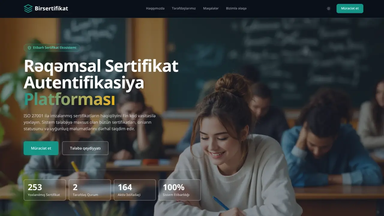 BirSertfikat.az Digital Certificate Platform