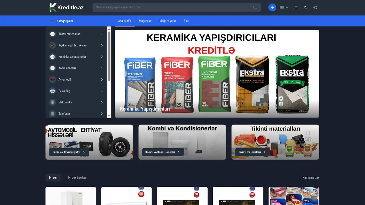 Kreditle.az Marketplace Platform