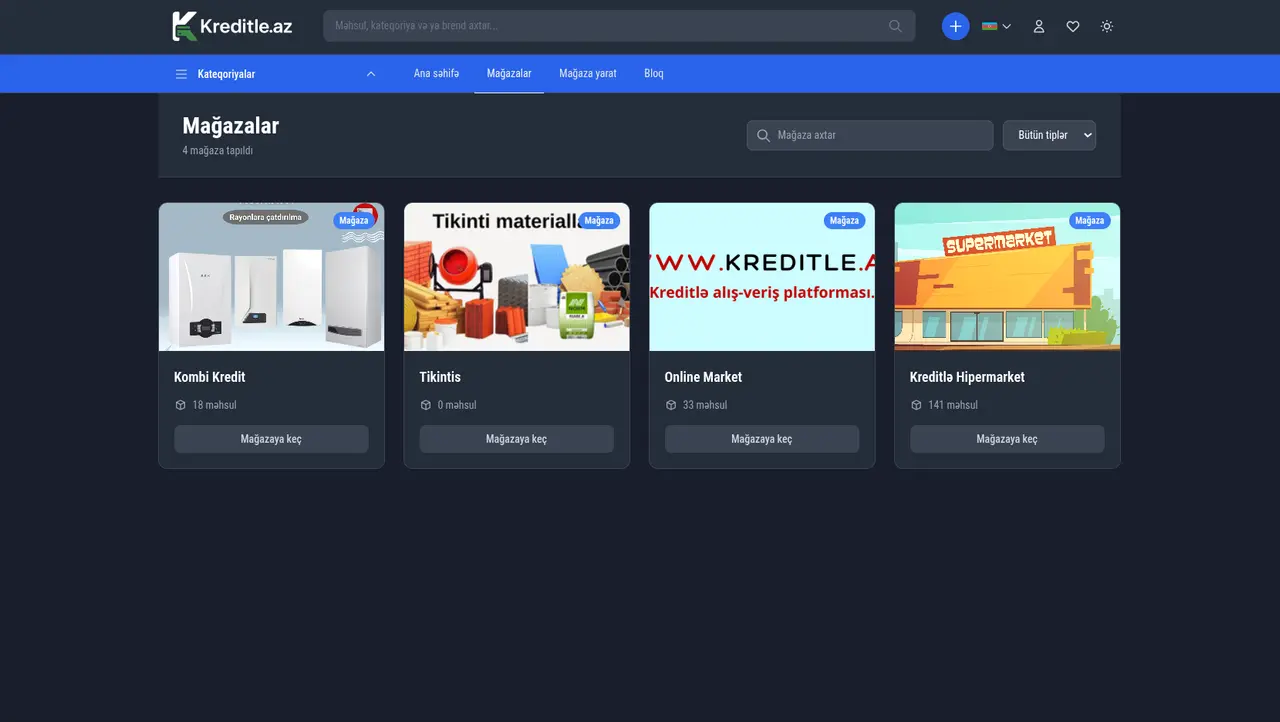 Kreditle.az Marketplace Platform gallery 3