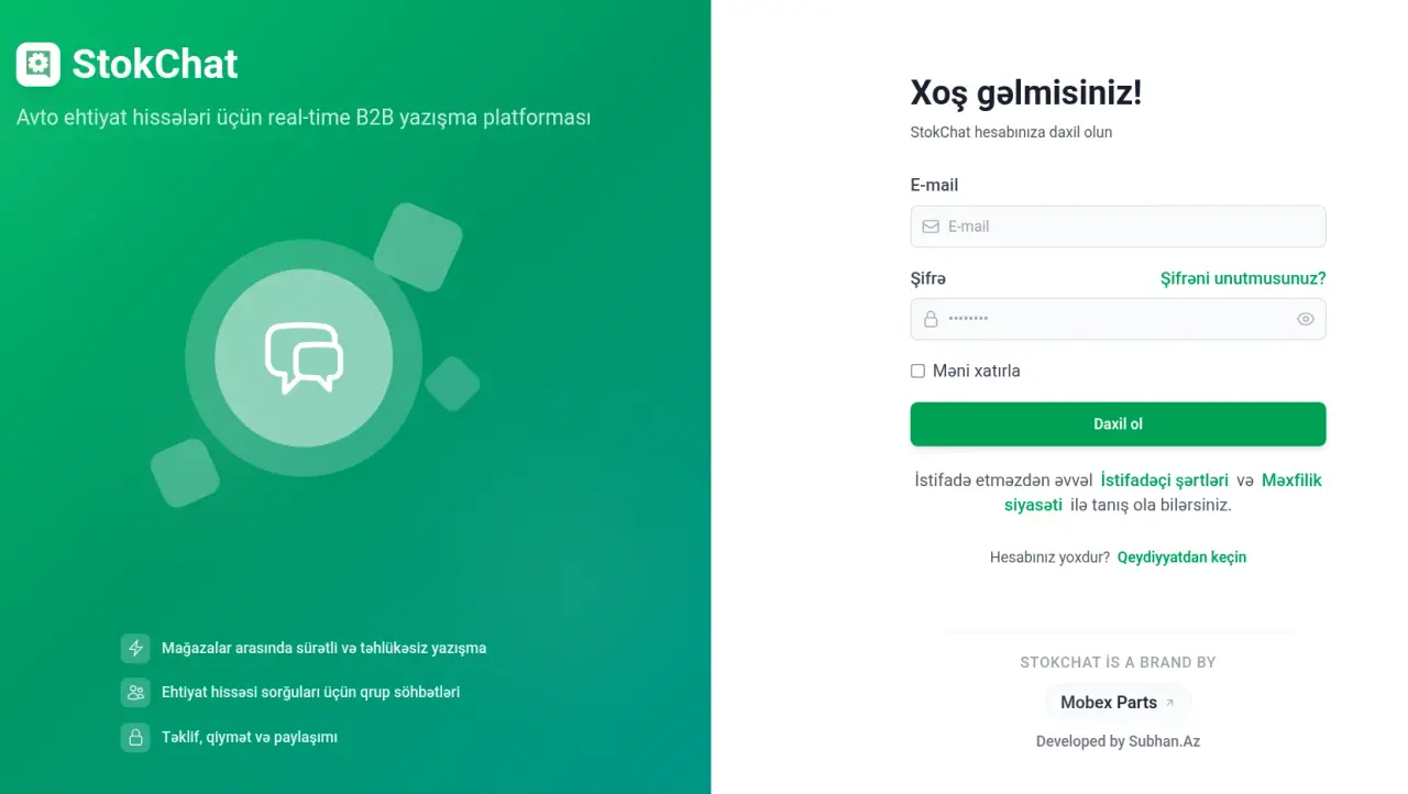 Stokchat.az Inventory Communication Platform gallery 1