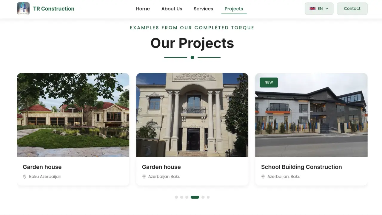 TRMMC.az Construction Corporate Website gallery 2